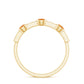 Real Citrine Diamond Half Eternity Wedding Band in Bezel Setting