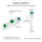 Certified Real Emerald Half Eternity Ring with Diamond
