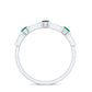 Certified Real Emerald Half Eternity Ring with Diamond