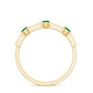Certified Real Emerald Half Eternity Ring with Diamond