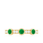 Certified Real Emerald Half Eternity Ring with Diamond