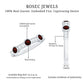 Certified Real Garnet Diamond Half Eternity Ring