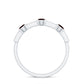 Certified Real Garnet Diamond Half Eternity Ring