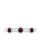 Certified Real Garnet Diamond Half Eternity Ring