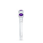 Genuine Amethyst Diamond Half Eternity Ring in Bezel Set