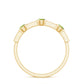 Natural Bezel Set Peridot Half Eternity Ring with Diamond