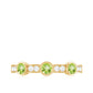 Natural Bezel Set Peridot Half Eternity Ring with Diamond