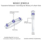 Certified Real Tanzanite Diamond Half Eternity Ring