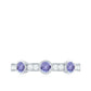 Certified Real Tanzanite Diamond Half Eternity Ring