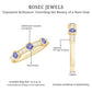Certified Real Tanzanite Diamond Half Eternity Ring