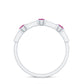Pink Tourmaline and Diamond Minimal Half Eternity Band Ring