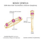 Pink Tourmaline and Diamond Minimal Half Eternity Band Ring