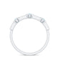 Minimal Half Eternity Ring with Moonstone and Diamond