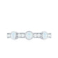 Minimal Half Eternity Ring with Moonstone and Diamond