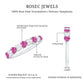 Anillo de media eternidad con forma de corazón con turmalina rosa y diamante