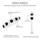 Heart Shaped Black Onyx and Diamond Half Eternity Ring