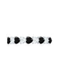 Heart Shaped Black Onyx and Diamond Half Eternity Ring