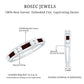Genuine Baguette Garnet Half Eternity Band with Diamond
