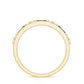 Genuine Baguette Garnet Half Eternity Band with Diamond