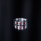 Natural Princess Cut Garnet Diamond Wedding Band