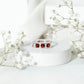 Natural Princess Cut Garnet Diamond Wedding Band