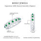 Designer Emerald Diamond Wedding Band Ring with Certificate