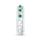 Designer Emerald Diamond Wedding Band Ring with Certificate