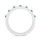 Designer Emerald Diamond Wedding Band Ring with Certificate