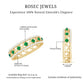 Designer Emerald Diamond Wedding Band Ring with Certificate