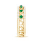 Designer Emerald Diamond Wedding Band Ring with Certificate