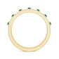Designer Emerald Diamond Wedding Band Ring with Certificate