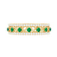 Designer Emerald Diamond Wedding Band Ring with Certificate