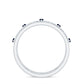 Natural Blue Sapphire Infinity Wedding Band with Diamond