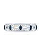Natural Blue Sapphire Infinity Wedding Band with Diamond