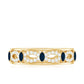 Natural Blue Sapphire Infinity Wedding Band with Diamond