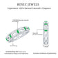 Genuine Emerald Diamond Eternity Wedding Band with Infinity Shank