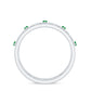 Genuine Emerald Diamond Eternity Wedding Band with Infinity Shank