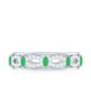 Genuine Emerald Diamond Eternity Wedding Band with Infinity Shank