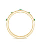 Genuine Emerald Diamond Eternity Wedding Band with Infinity Shank