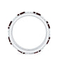 Certified Real Garnet Diamond Wide Eternity Band