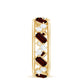 Certified Real Garnet Diamond Wide Eternity Band