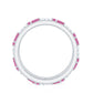 Certified Pink Tourmaline and Diamond Zig Zag Eternity Band