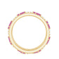 Certified Pink Tourmaline and Diamond Zig Zag Eternity Band