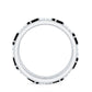 Black Onyx and Diamond Zig Zag Wide Wedding Band
