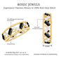 Black Onyx and Diamond Zig Zag Wide Wedding Band