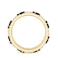 Black Onyx and Diamond Zig Zag Wide Wedding Band