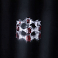 Art Deco Emerald Cut Garnet Eternity Band Ring with Moissanite