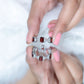 Art Deco Emerald Cut Garnet Eternity Band Ring with Moissanite