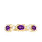 East West Style Amethyst Half Eternity Ring with Diamond