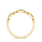 Anillo de medio engaste de eternidad de peridoto ovalado natural y diamantes para mujer
